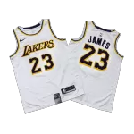 Men's Los Angeles Lakers James #23 White Swingman Jersey - Association Edition - thejerseys