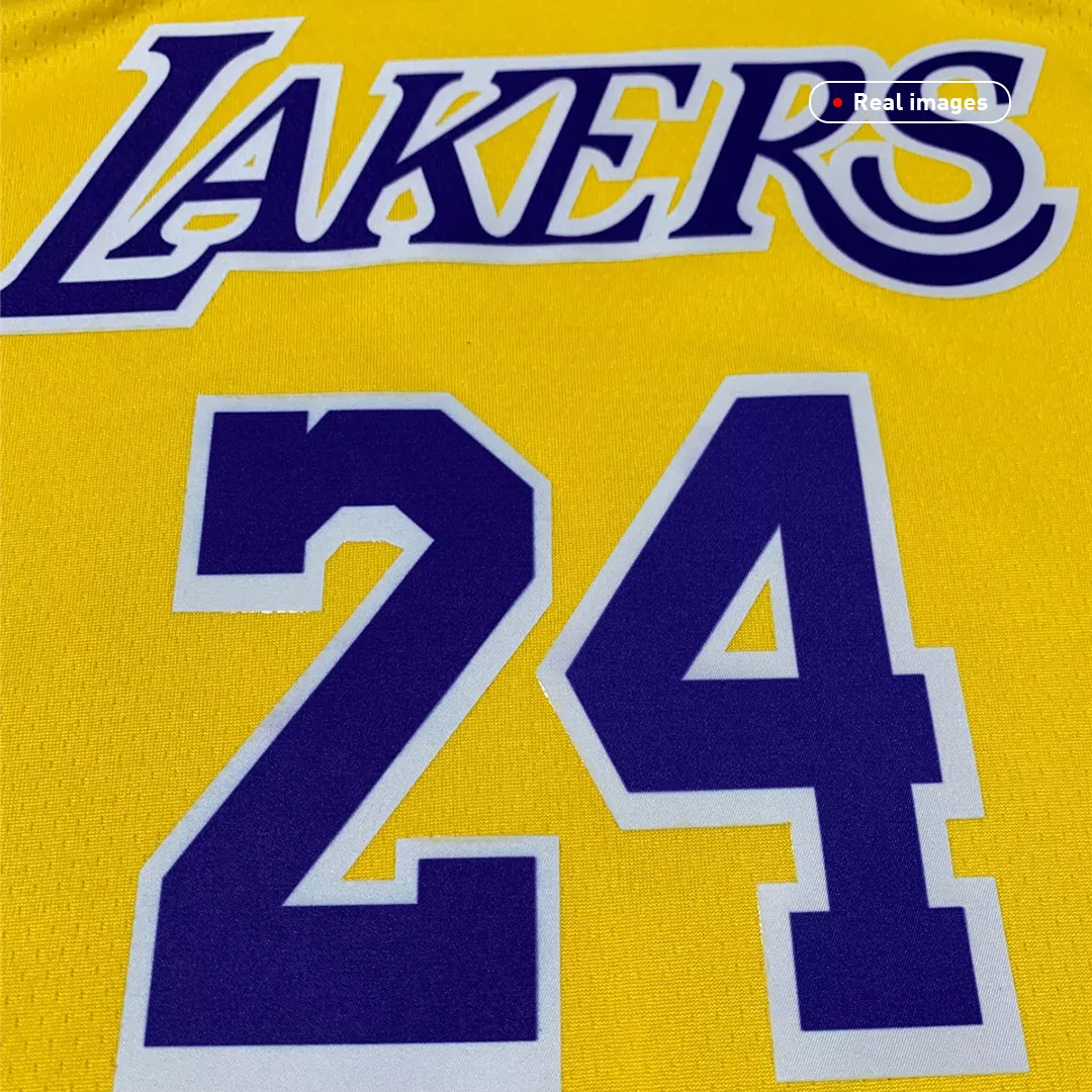 Men's Los Angeles Lakers Bryant #24 Yellow Swingman Jersey - thejerseys