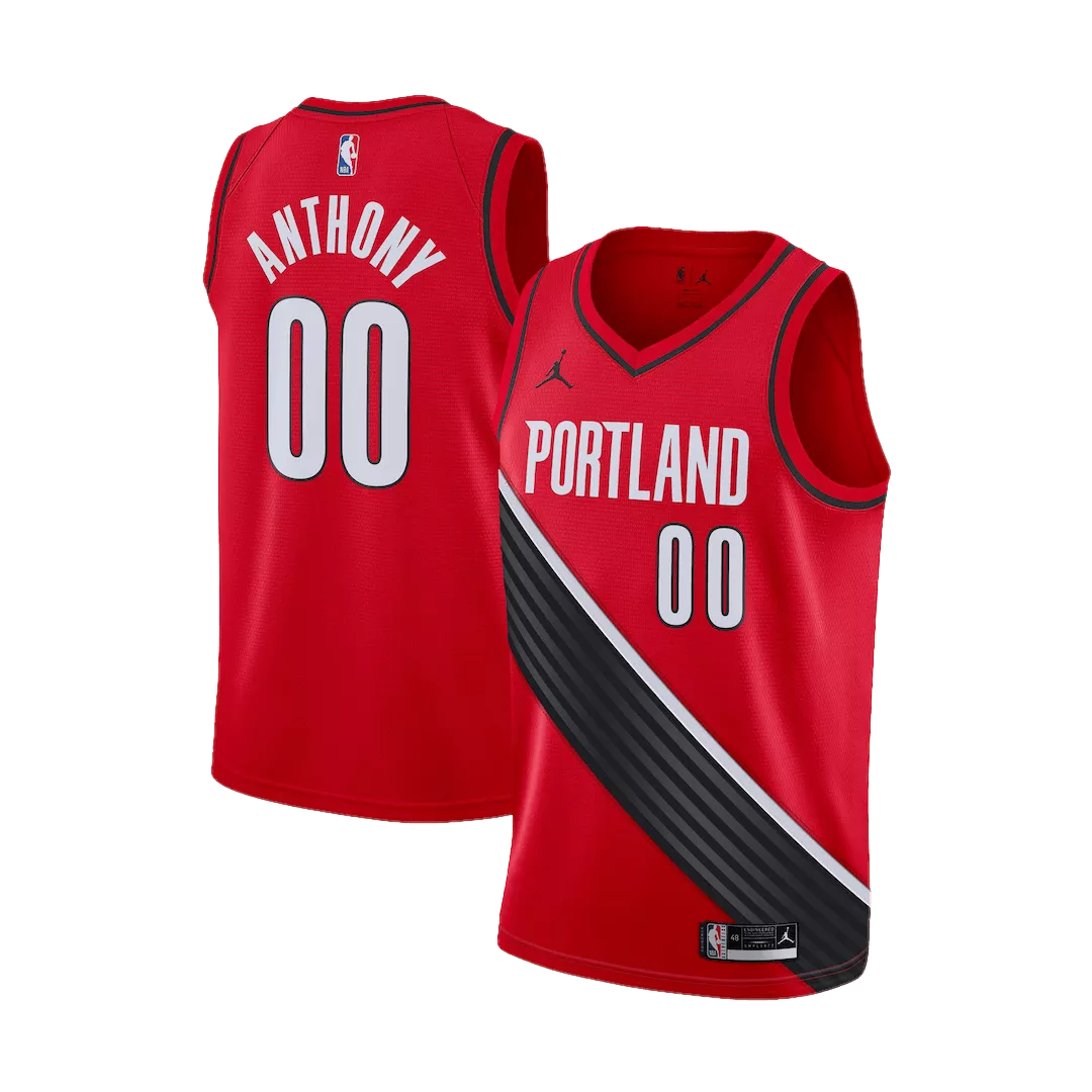 Men's Portland Trail Blazers Anthony #00 Red Swingman Jersey 2020/21
