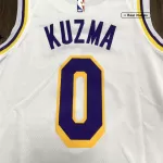 Men's Los Angeles Lakers Kuzma #0 White Swingman Jersey - Association Edition - thejerseys