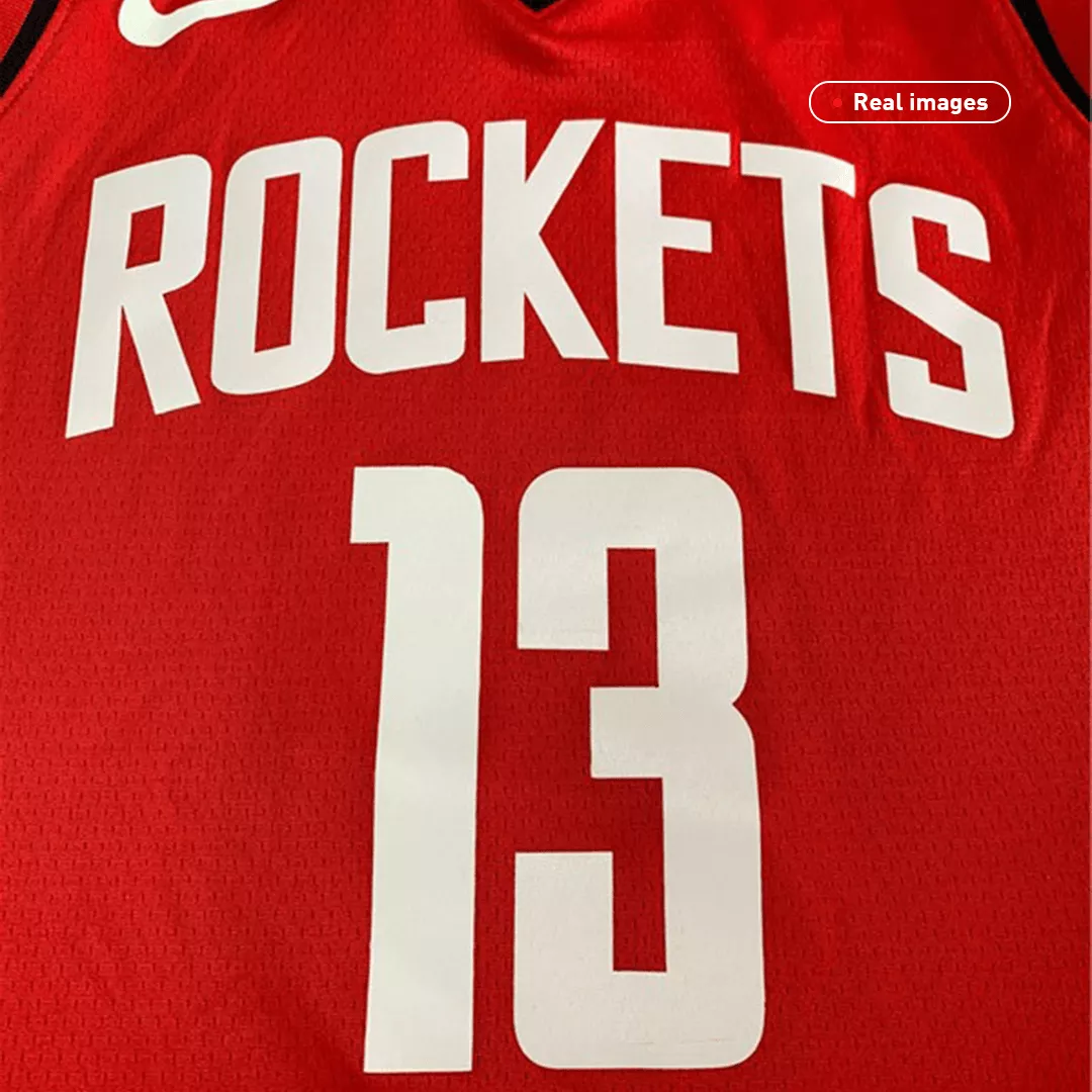 Men's Houston Rockets James Harden #13 Red Swingman Jersey 2019/20 - Icon Edition - thejerseys