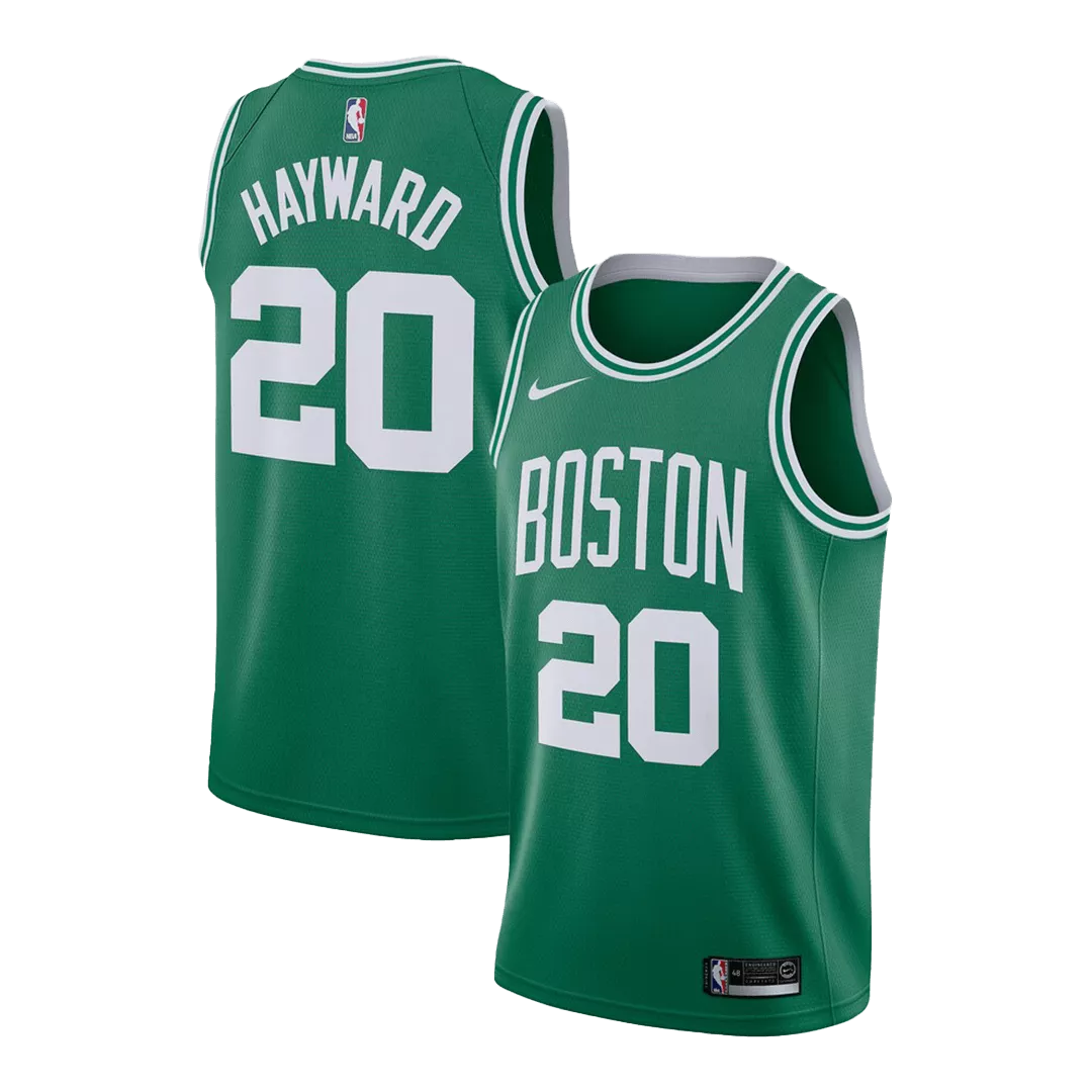 Men's Boston Celtics Gordon Hayward #20 Green Swingman Jersey - Icon Edition - thejerseys