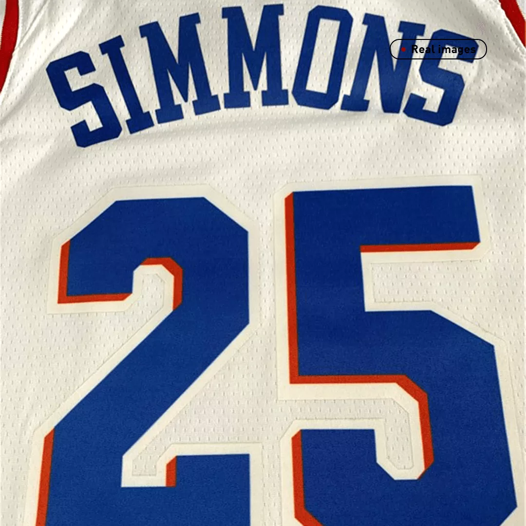 Men's Philadelphia 76ers Ben Simmons #25 White Swingman Jersey - Association Edition - thejerseys