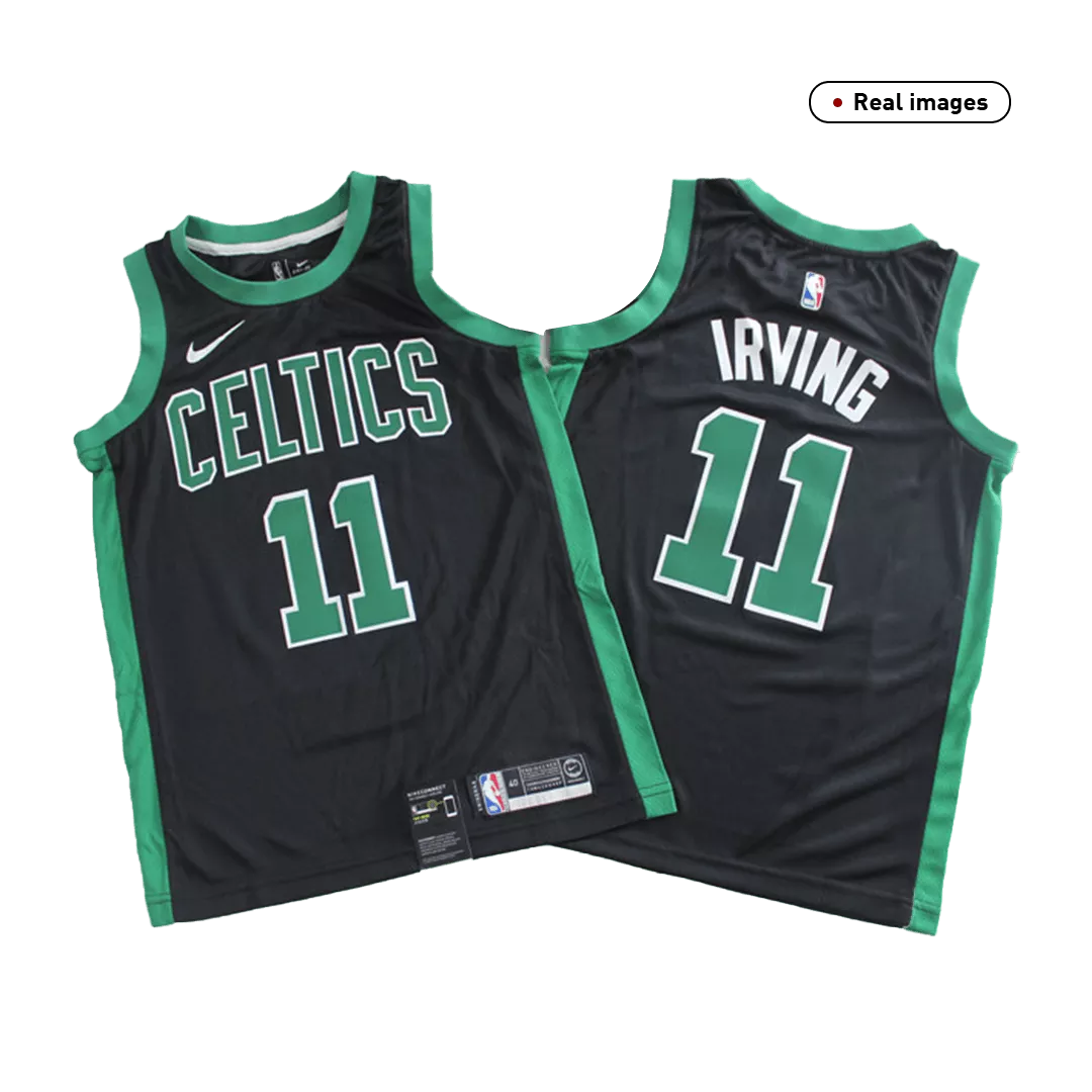 Men's Boston Celtics Irving #11 Black Swingman Jersey - Statement Edition - thejerseys