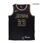 Men's Los Angeles Lakers James #23 Black Swingman Jersey - City Edition - thejerseys