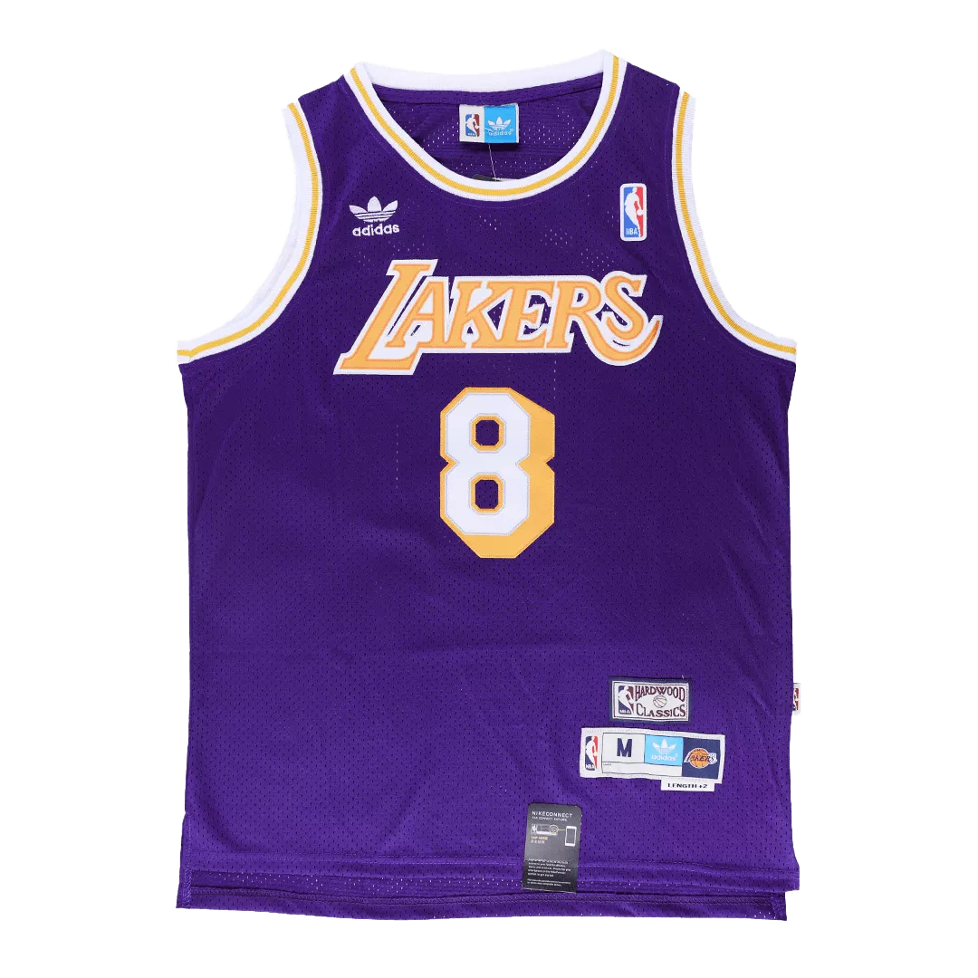 Men's Los Angeles Lakers Kobe Bryant #8 Purple Hardwood Classics Jersey - thejerseys
