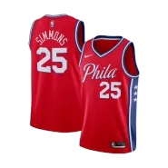 Men's Philadelphia 76ers Ben Simmons #25 Nike Red Swingman NBA Jersey - Statement Edition - thejerseys