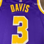 Men's Los Angeles Lakers Davis #3 Purple Swingman Jersey - Statement Edition - thejerseys