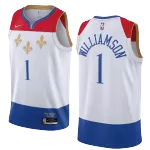 Men's New Orleans Pelicans Zion Williamson #1 Nike White 2020/21 Swingman Jersey - City Edition - thejerseys