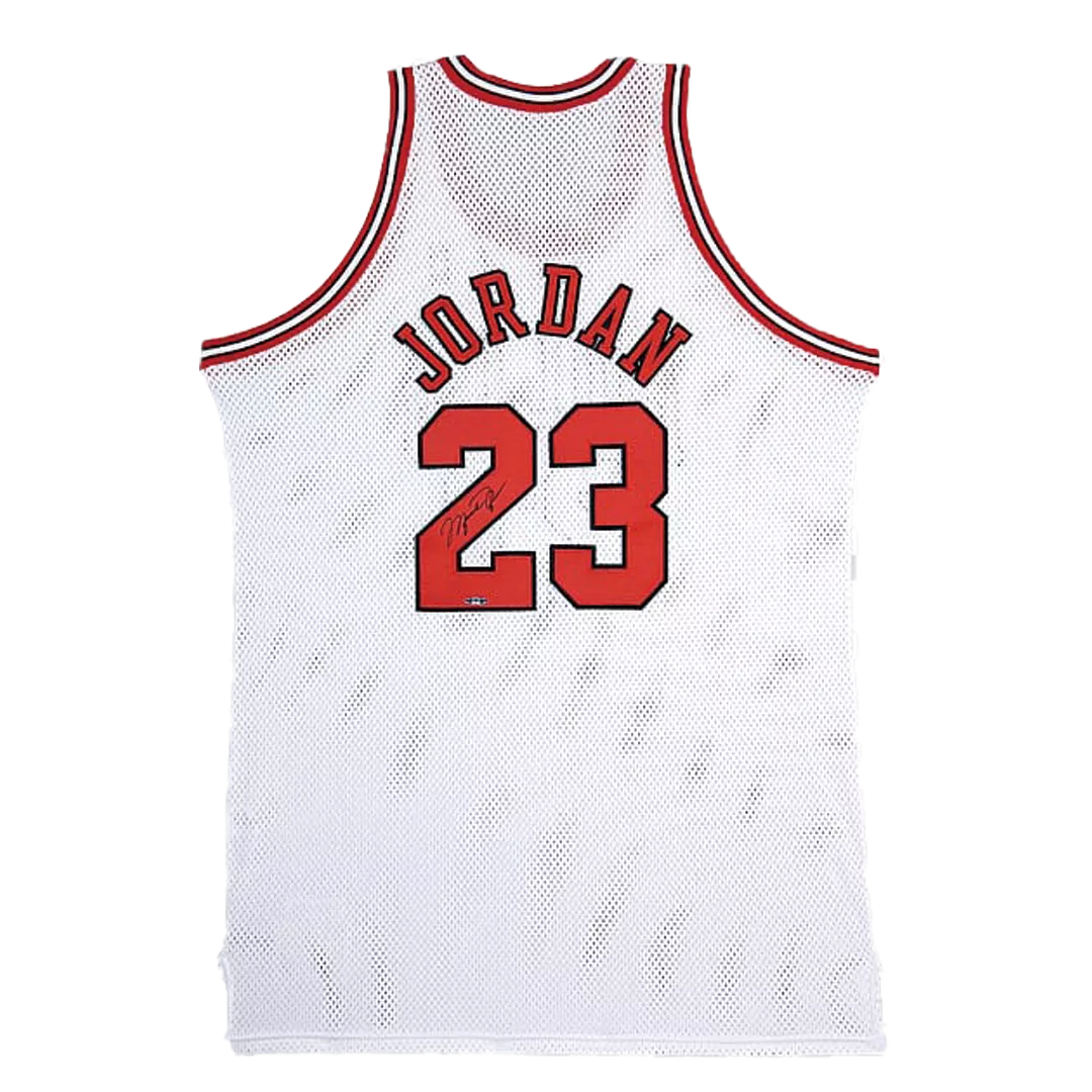 Men's Chicago Bulls Jordan #23 White Hardwood Classics Jersey 1984/85