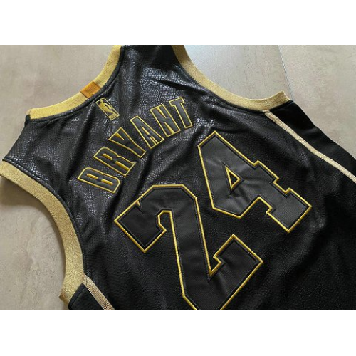Los Angeles Lakers Kobe Bryant 24 Basketball Jersey NBA Black Gold