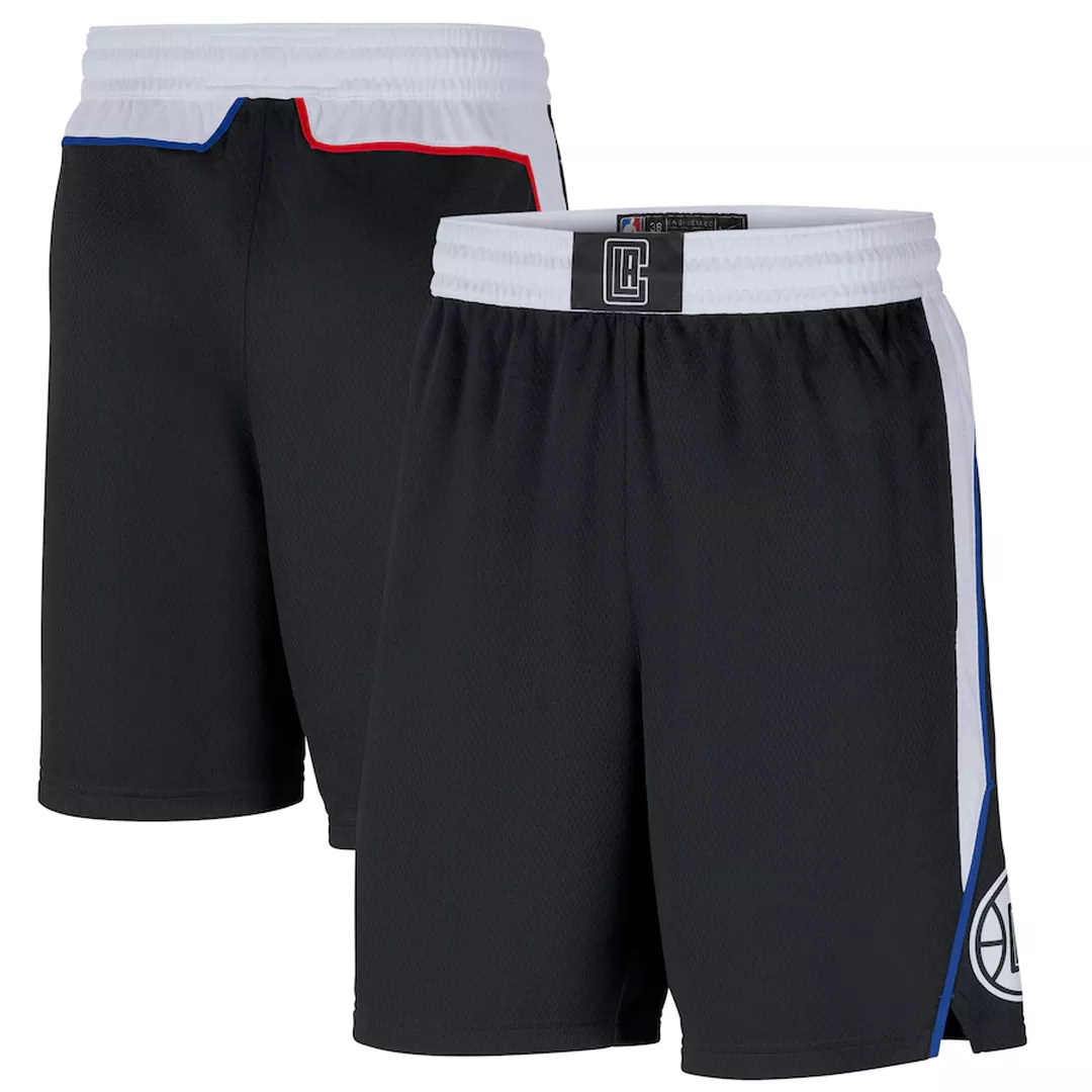 Men's Los Angeles Clippers Black Basketball Shorts 2020/21 - City Edition