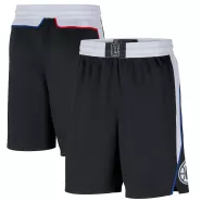 Men's Los Angeles Clippers Black Basketball Shorts 2020/21 - City Edition - thejerseys