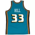 Men's Detroit Pistons Grant Hill #33 Blue Hardwood Classics Swingman Jersey 1998/99 - thejerseys