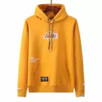 Men's Aape x LA Lakers Yellow Hoodie - thejerseys