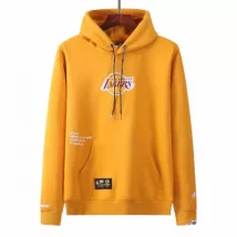 Men's Aape x LA Lakers Yellow Hoodie - thejerseys