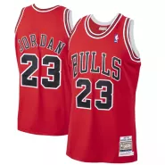 Men's Chicago Bulls Michael Jordan #23 Mitchell & Ness Red 1997-98 Hardwood Classics Player Jersey - thejerseys
