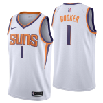Men's Phoenix Suns Devin Booker #1 Nike White 2019/20 Swingman NBA Jersey - Association Edition