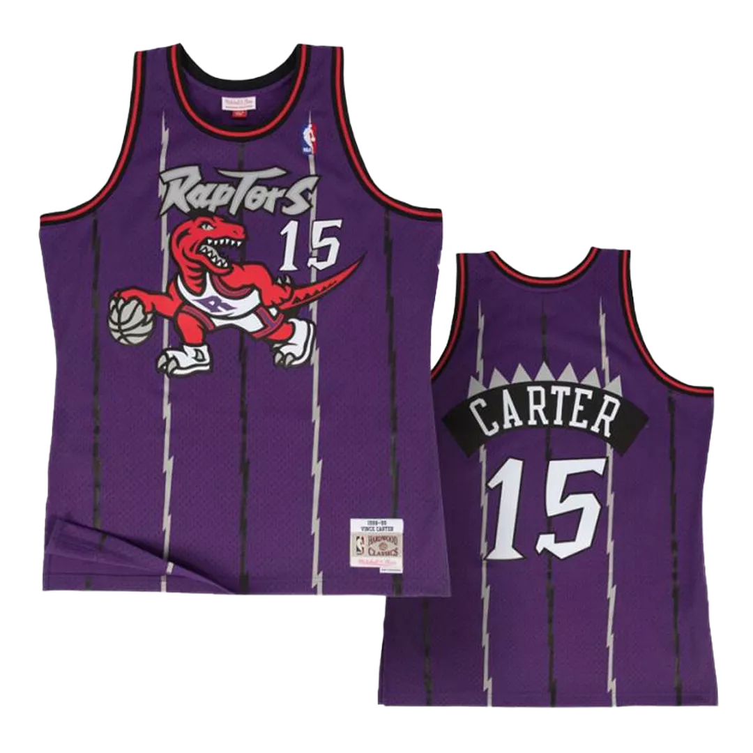 Men's Toronto Raptors Vince Carter #15 Purple Hardwood Classics Jersey 1998/99