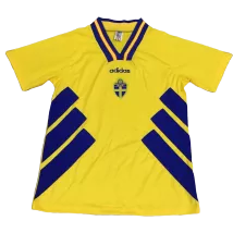 Sweden Home Retro Soccer Jersey 1994 - thejerseys