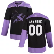 Men San Jose Sharks Adidas Custom NHL Jersey - thejerseys