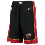 Men's Miami Heat Nike Black 2020/21 Swingman Shorts - Icon Edition