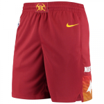 Men's Denver Nuggets Nike Red 2020/21 Swingman Shorts - City Edition