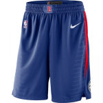 Men's LA Clippers Nike Blue 2019/20 Swingman Shorts - Icon Edition