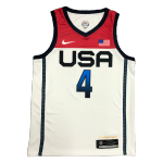 Men's USA Basketball Bradley Beal #4 Nike White 2021 Tokyo Olympics Jersey