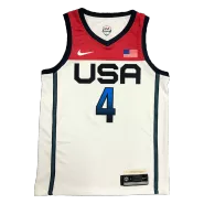 Men's U.S. Men's Basketball Team Bradley Beal #4 White Swingman Jersey 2021 - thejerseys