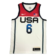 Men's USA Basketball Damian Lillard #6 Nike White 2021 Summer Olympics Jersey - thejerseys