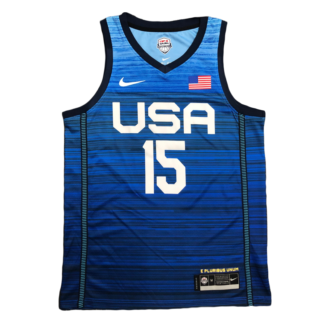 Men's USA Basketball Devin Booker #15 Nike Navy 2021 Tokyo Olympics ...