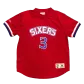 Men's Philadelphia 76ers Allen Iverson #3 Red Hardwood Classics Jersey - thejerseys