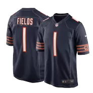 Men Chicago Bears Justin Fields #1 Navy Game Jersey - thejerseys