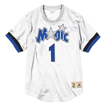 Men's Orlando Magic Tracy McGrady #1 Mitchell&Ness White Name And Number Mesh Top - thejerseys