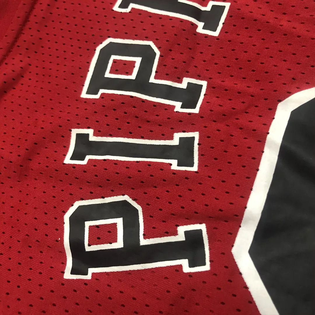 Men's Chicago Bulls Scottie Pippen #33 Red Hardwood Classics Jersey - thejerseys