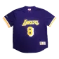 Men's Los Angeles Lakers Kobe Bryant #8 Mitchell&Ness Purple Name And Number Mesh Top - thejerseys