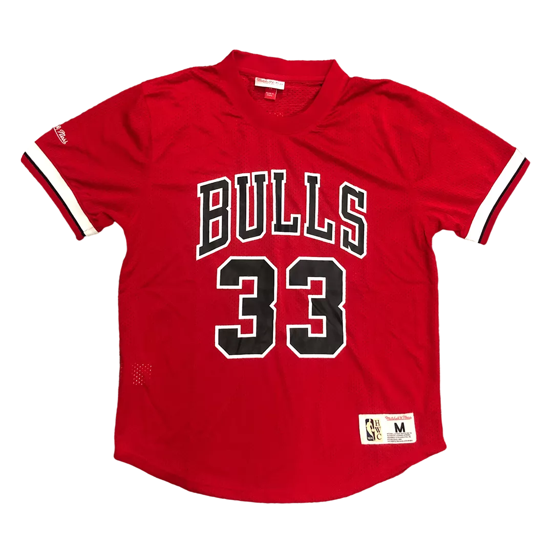 Men's Chicago Bulls Scottie Pippen #33 Red Hardwood Classics Jersey