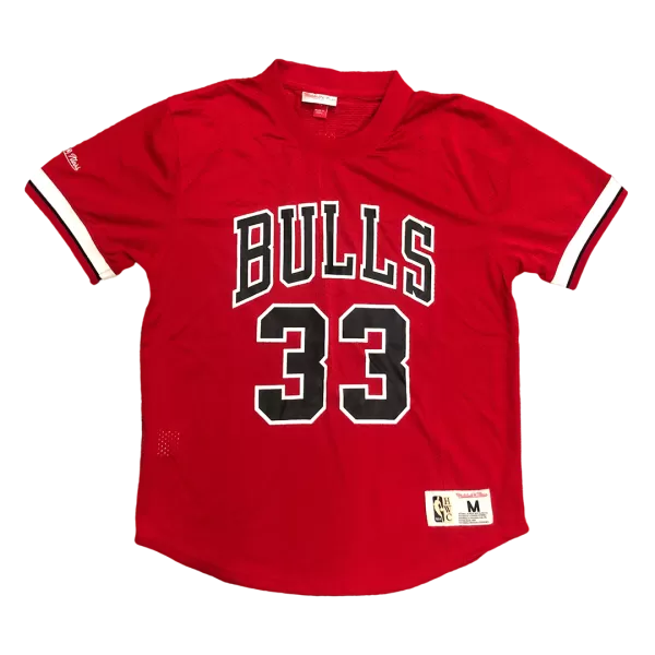 Men's Chicago Bulls Scottie Pippen #33 Red Hardwood Classics Jersey - thejerseys