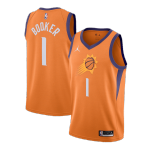 Men's Phoenix Suns Devin Booker #1 Jordan Orange 2020/21 Swingman NBA Jersey - Statement Edition