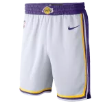 Men's Los Angeles Lakers White 2019/20 Swingman Short - Association Edition - thejerseys