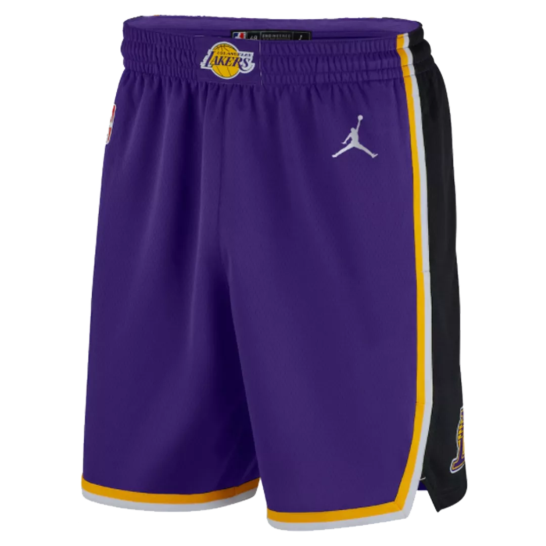 Men's Los Angeles Lakers Purple Basketball Shorts 2020/21 - Association Edition - thejerseys