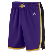 Men's Los Angeles Lakers Purple 2020/21 Association Edition Performance Swingman Shorts - thejerseys