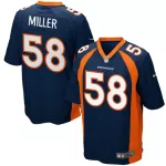 Men Denver Broncos MILLER #58 Nike Navy Game Jersey - thejerseys