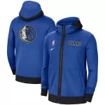Men's Dallas Mavericks Nike Blue Authentic Showtime Performance Full-Zip Hoodie Jacket - thejerseys