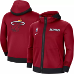 Men's Miami Heat Nike Red Authentic Showtime Performance Full-Zip Hoodie Jacket