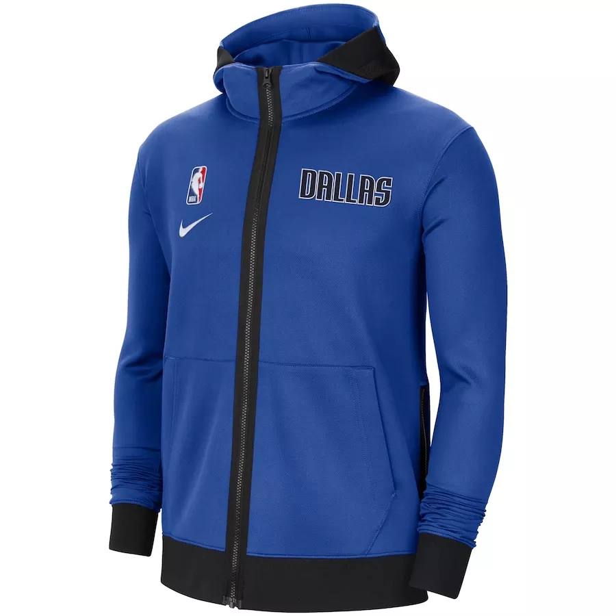 Men's Dallas Mavericks Blue Hoodie Jacket - thejerseys