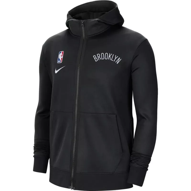 Men's Brooklyn Nets Black Hoodie Jacket - thejerseys