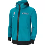 Men's Charlotte Hornets Blue Hoodie Jacket - thejerseys