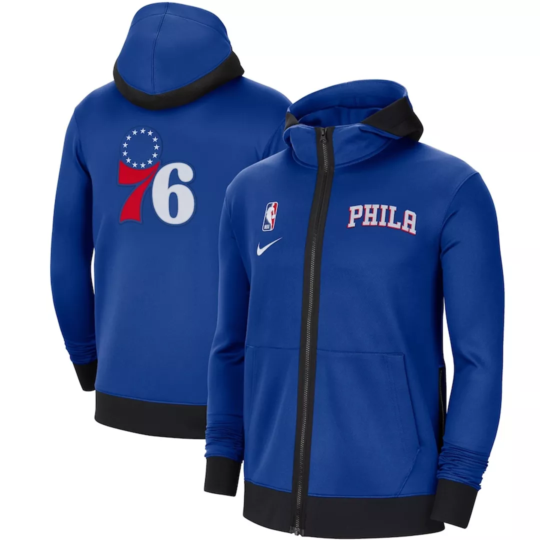 Men's Philadelphia 76ers Blue Hoodie Jacket